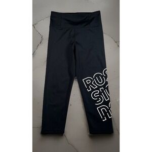 Rossignol Women's Stretch 3/4 Length Running Tights- Black-‎ XS Zip Pocket EUC